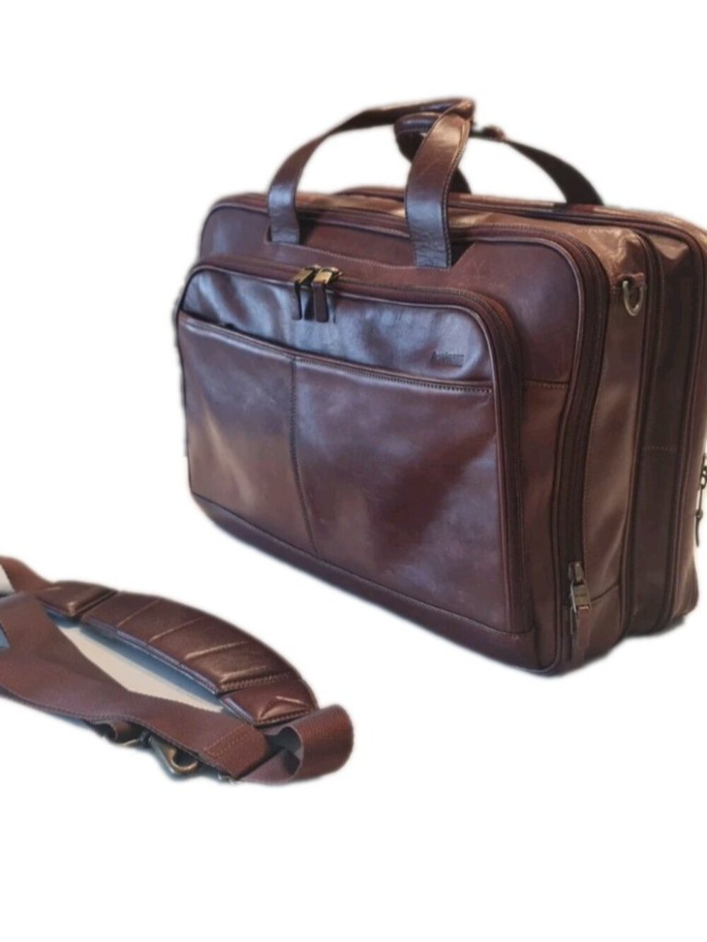 Hartmann Belting Leather Expandable Overnight / Weekender Briefcase Attache
